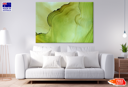 Green & White Abstract Design Print 100% Australian Made