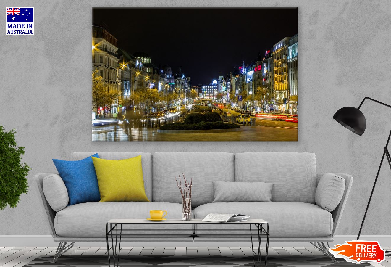 Prague Czech Republic at Night Photograph Print 100% Australian Made
