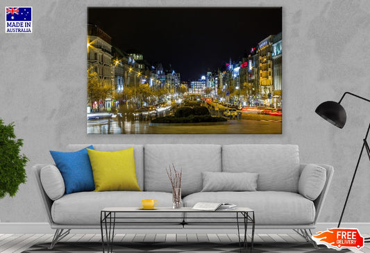 Prague Czech Republic at Night Photograph Print 100% Australian Made