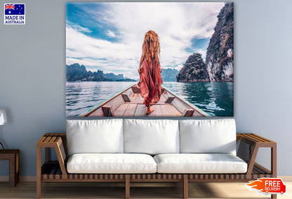 Girl on Boat Photograph Print 100% Australian Made Photograph Print 100% Australian Made