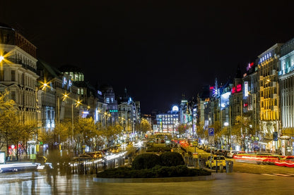 Prague Czech Republic at Night Photograph Print 100% Australian Made