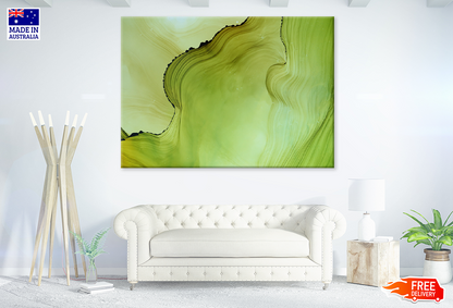 Green & White Abstract Design Print 100% Australian Made