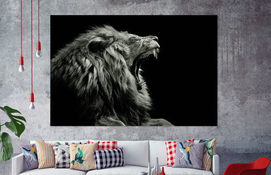 Black and white Lion Stunning Print 100% Australian Made