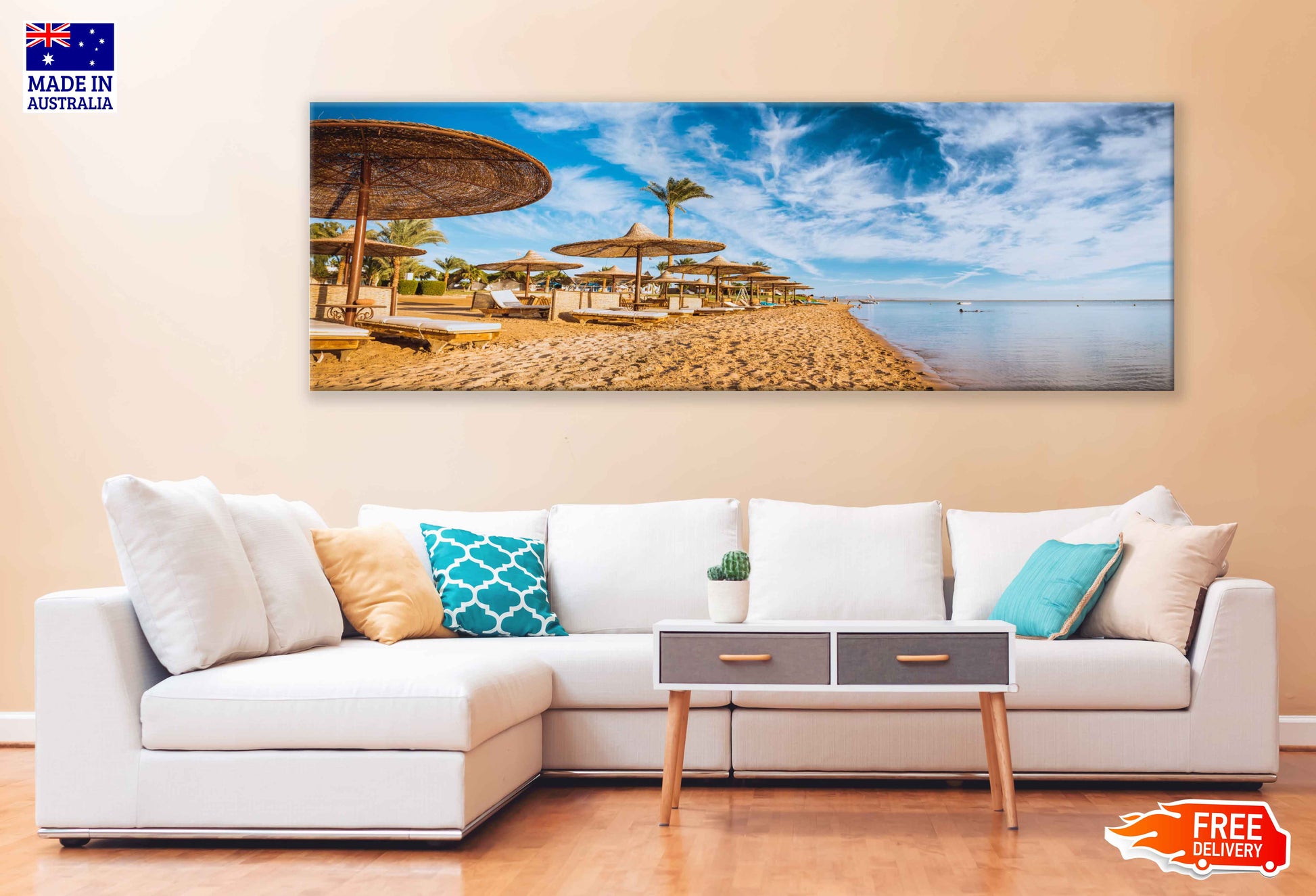 Panoramic Canvas Red Sea View Photograph Egypt High Quality 100% Australian Made Wall Canvas Print Ready to Hang