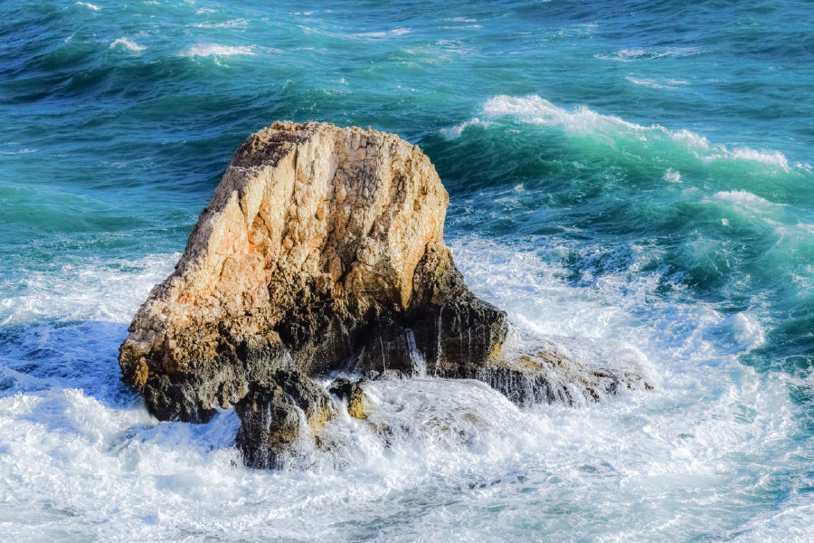 Sea Wave Small Rock Beach View Photograph Print 100% Australian Made