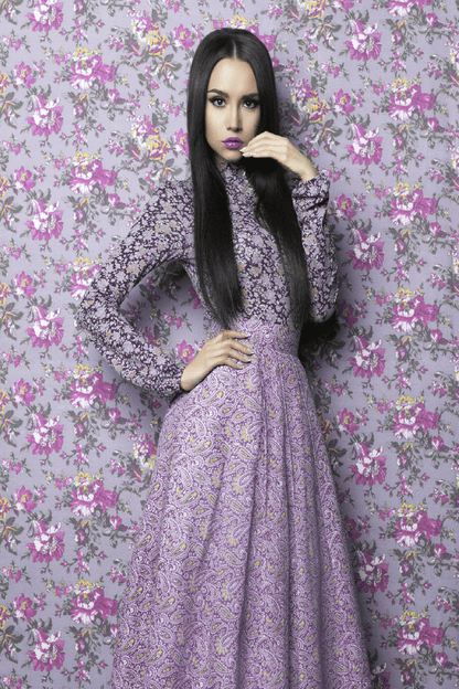 Elegant Fashion Lady on Floral Background Photograph Print 100% Australian Made