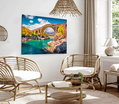 Bella Home River & Blue Sky Landscape Print Canvas Ready to hang