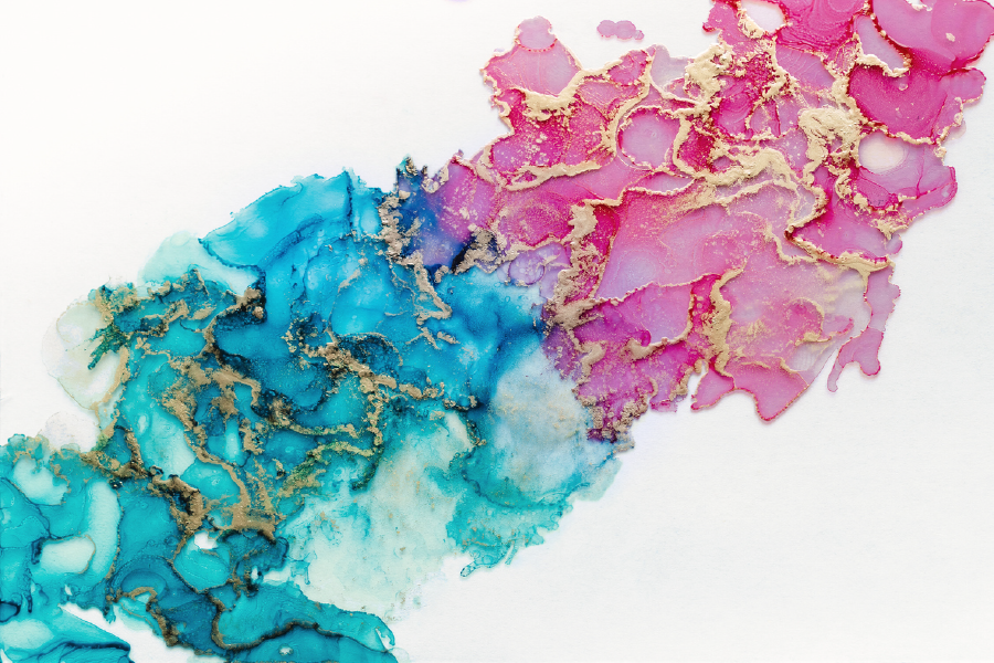 Pink & Blue Abstract Design Print 100% Australian Made