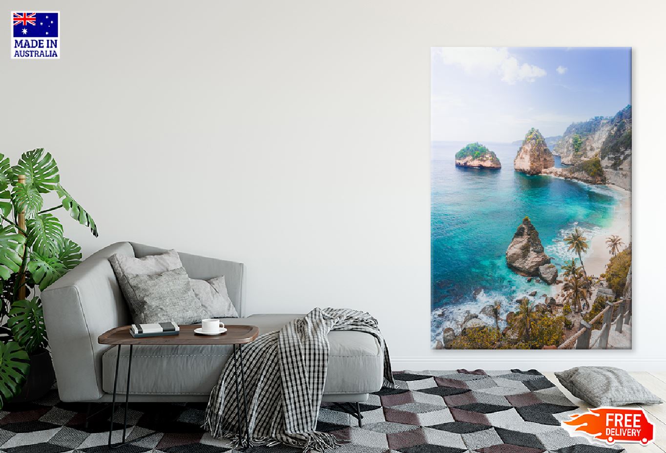 Diamond Beach Photograph in Area Nusa Penida Print 100% Australian Made