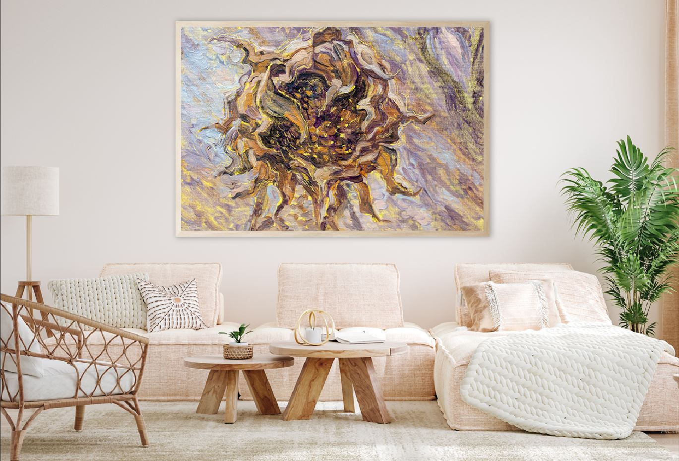 Abstract Flower Oil Painting Art Home Decor Premium Quality Poster Print Choose Your Sizes