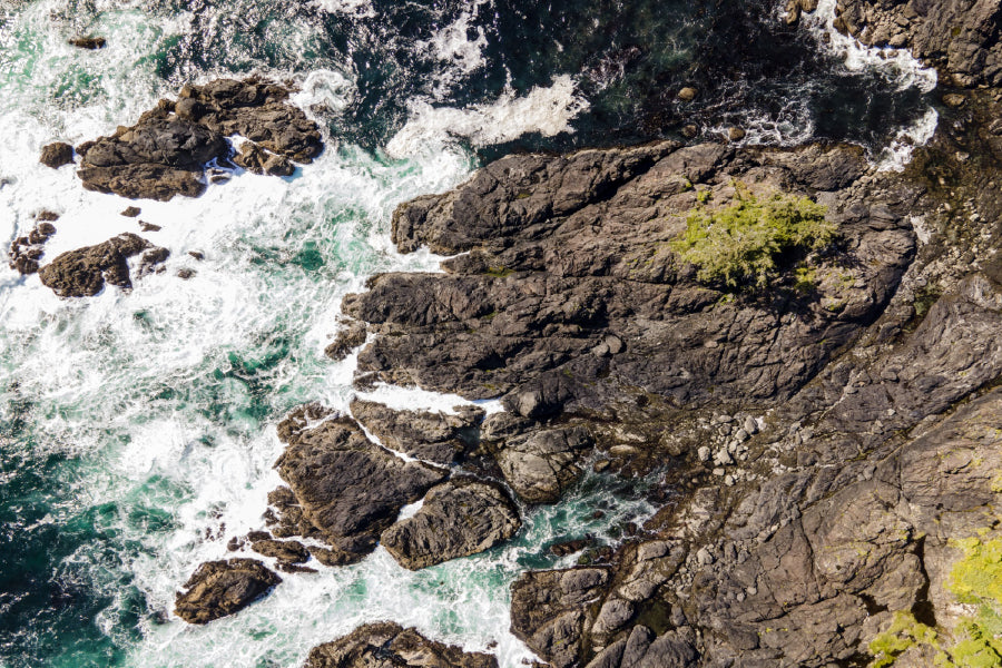 Sea Waves on Rocky Coast View Photograph Print 100% Australian Made