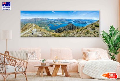 Panoramic Canvas Roys Peak Wanaka Scenery Photograph High Quality 100% Australian Made Wall Canvas Print Ready to Hang