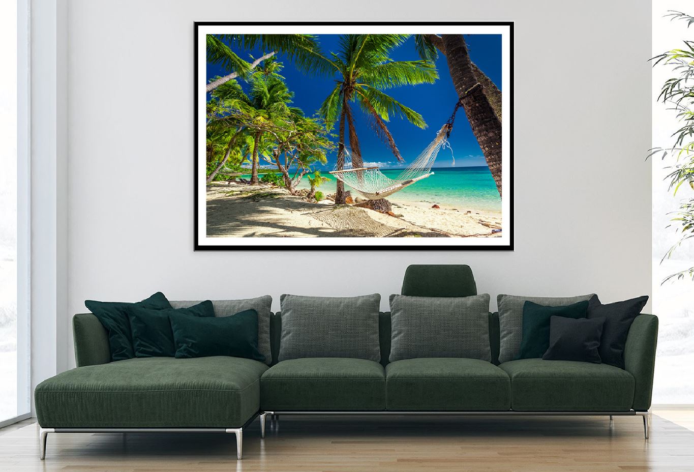 Hammock Near Fiji Island Beach View Photograph Home Decor Premium Quality Poster Print Choose Your Sizes