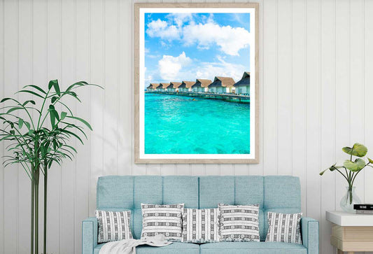 Maldives Resort Hotel Island Sea Photograph Home Decor Premium Quality Poster Print Choose Your Sizes