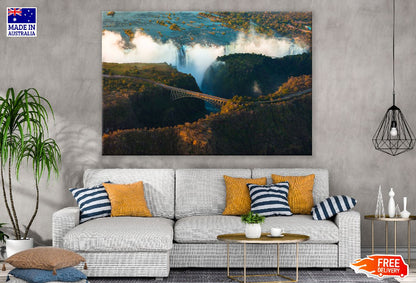 Zambezi River Gorge Scenery View Print 100% Australian Made