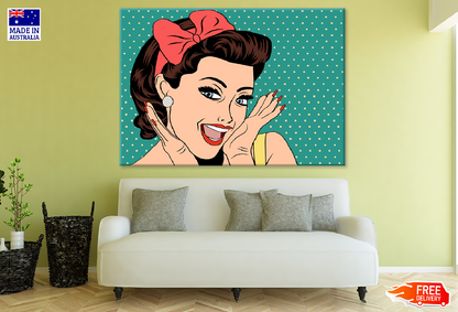 Surprised Girl Portrait Illustration Print 100% Australian Made