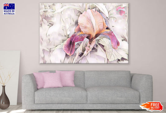 Pink Color Flower Abstract Design Print 100% Australian Made
