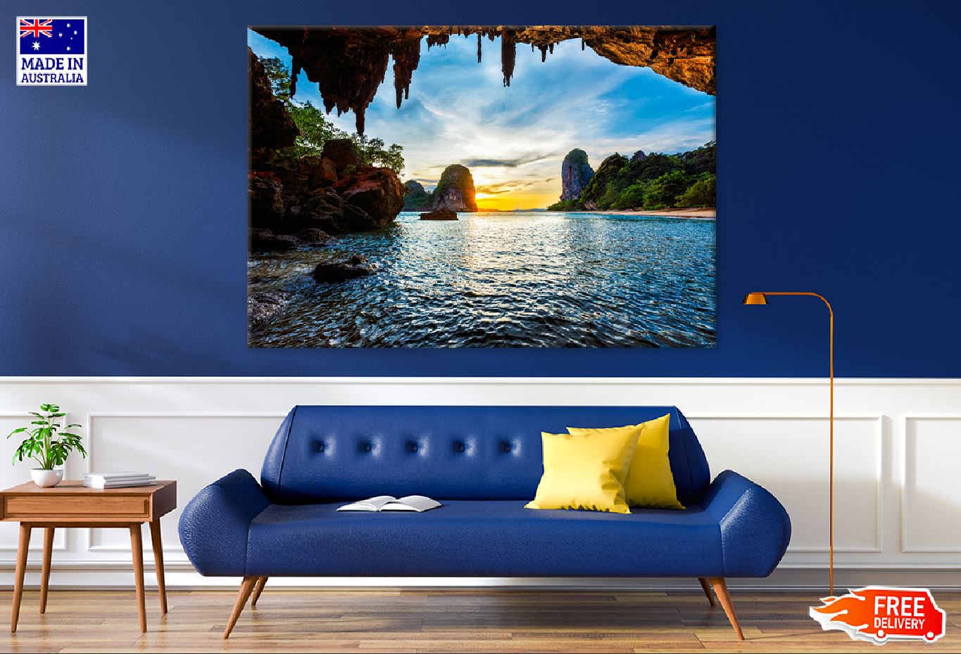 Pranang Beach on Sunset Scenery Photograph Print 100% Australian Made