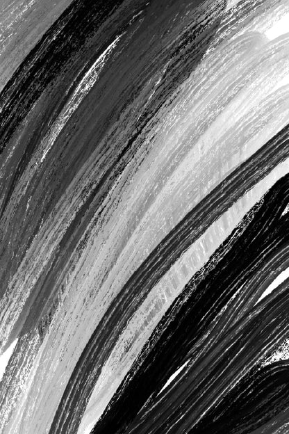 B&W Watercolor Brush Textured Design Print 100% Australian Made