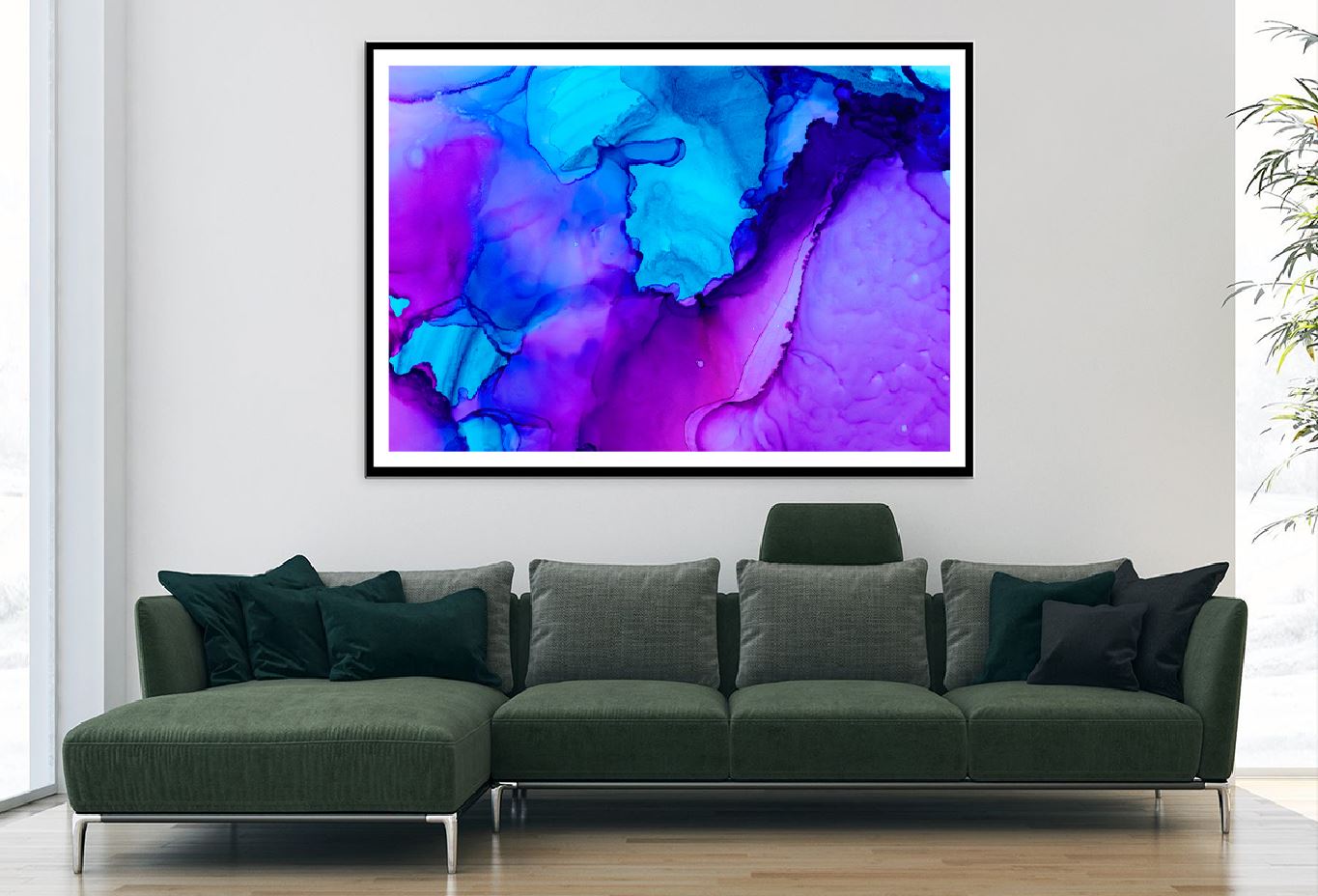 Purple & Blue Abstract Design Home Decor Premium Quality Poster Print Choose Your Sizes