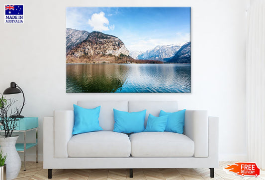 Calm Lake Surrounded by Hills Photograph Print 100% Australian Made