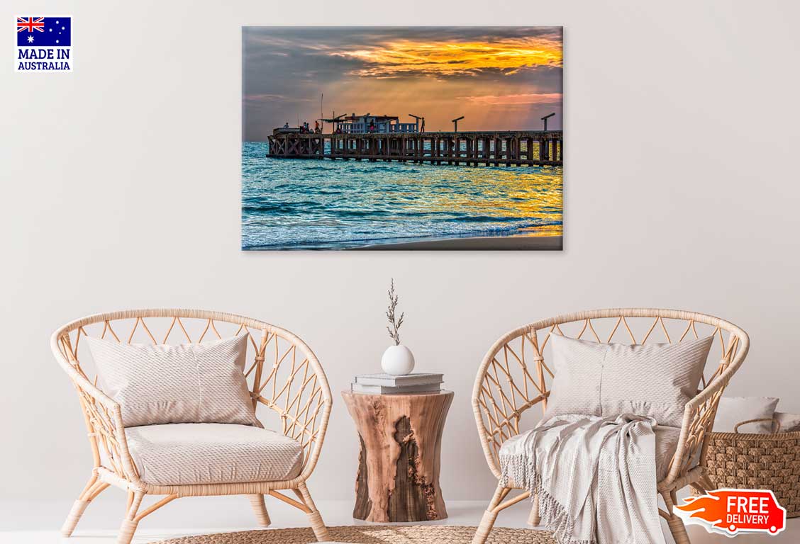 Light God's Bridge by Sea Sunset Sky View Photograph Print 100% Australian Made