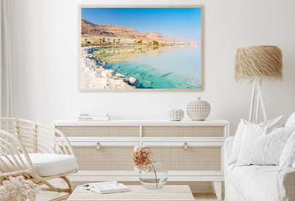 Sea Coastline & White Salt Rocks Photograph Home Decor Premium Quality Poster Print Choose Your Sizes
