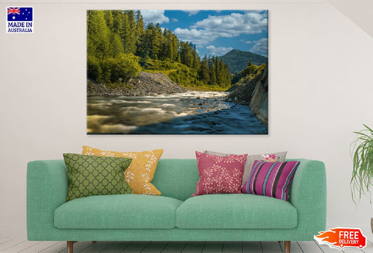 Tranquil River Covered with Trees Photograph Print 100% Australian Made