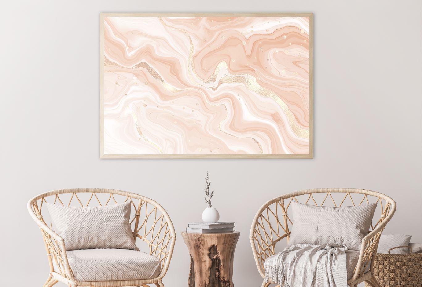 Beige Gold Fluid Abstract Design Home Decor Premium Quality Poster Print Choose Your Sizes
