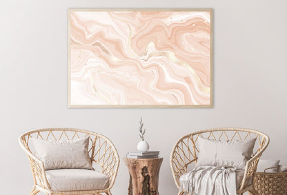 Beige Gold Fluid Abstract Design Home Decor Premium Quality Poster Print Choose Your Sizes