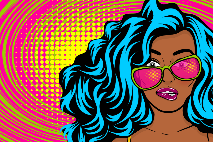 Fashion Girl With Sunglasses Illustration Print 100% Australian Made