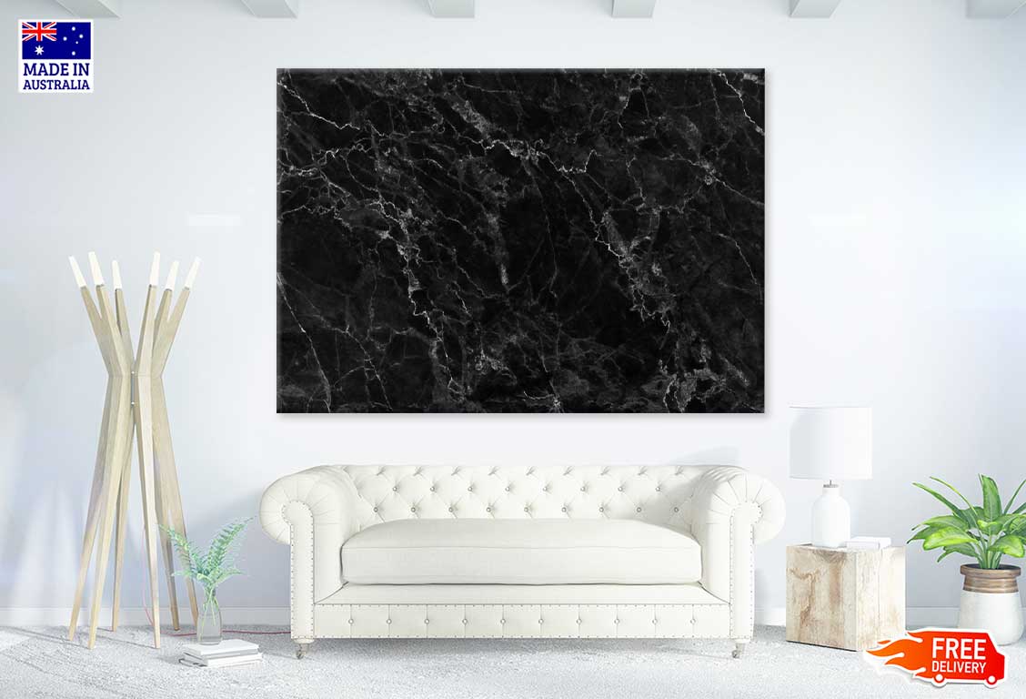 Black Marble Abstract Design Print 100% Australian Made