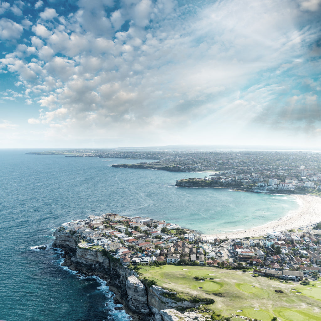 Square Canvas Bondi Sea Sydney Aerial View Photograph High Quality Print 100% Australian Made