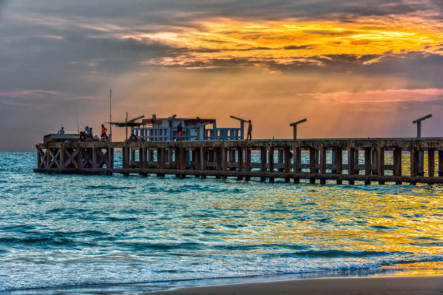 Light God's Bridge by Sea Sunset Sky View Photograph Print 100% Australian Made
