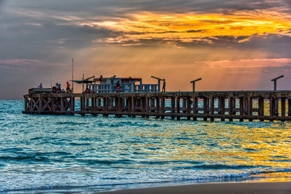 Light God's Bridge by Sea Sunset Sky View Photograph Print 100% Australian Made