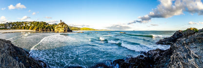 Panoramic Canvas New Zealand Sea Ocean View Photograph High Quality 100% Australian Made Wall Canvas Print Ready to Hang