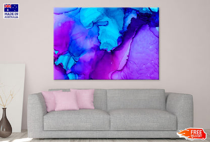 Purple & Blue Abstract Design Print 100% Australian Made
