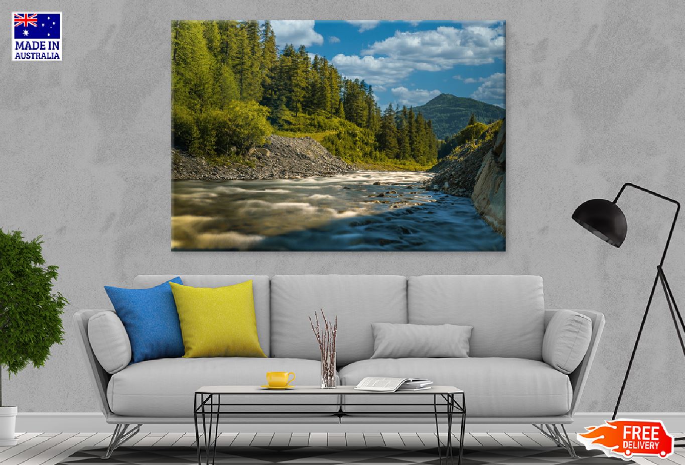 Tranquil River Covered with Trees Photograph Print 100% Australian Made