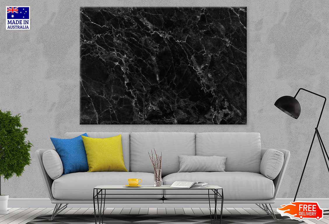 Black Marble Abstract Design Print 100% Australian Made