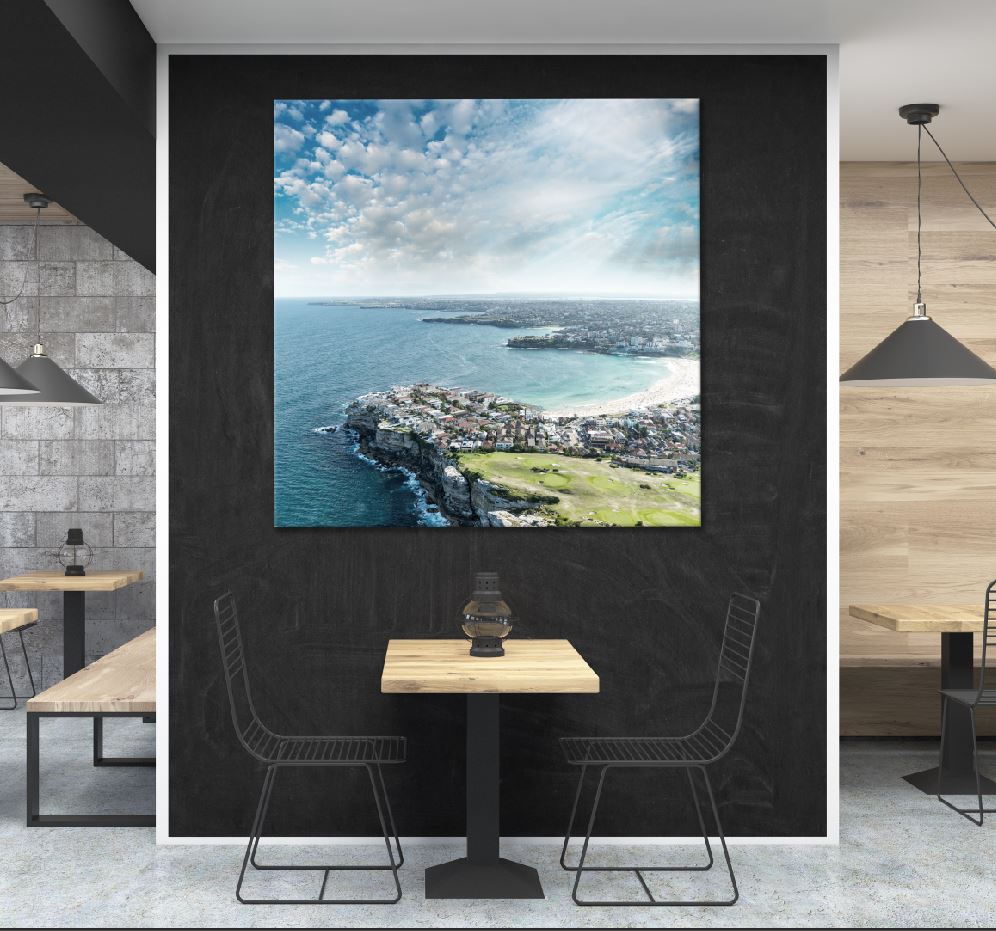 Square Canvas Bondi Sea Sydney Aerial View Photograph High Quality Print 100% Australian Made