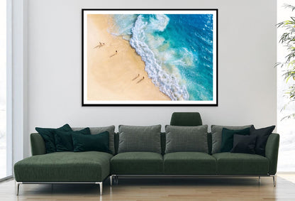 People on Nusa Penida Sea Aerial View Photograph Home Decor Premium Quality Poster Print Choose Your Sizes