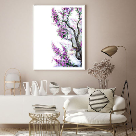 Flower Tree Watercolor Painting Home Decor Premium Quality Poster Print Choose Your Sizes