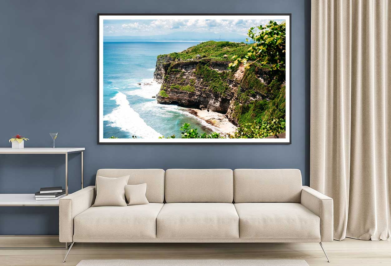 Cliff Near Pura Luhur Uluwatu Sea Photograph Home Decor Premium Quality Poster Print Choose Your Sizes