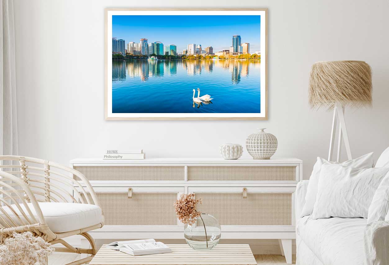 Lake Eola Park Orlando City View Photograph Home Decor Premium Quality Poster Print Choose Your Sizes