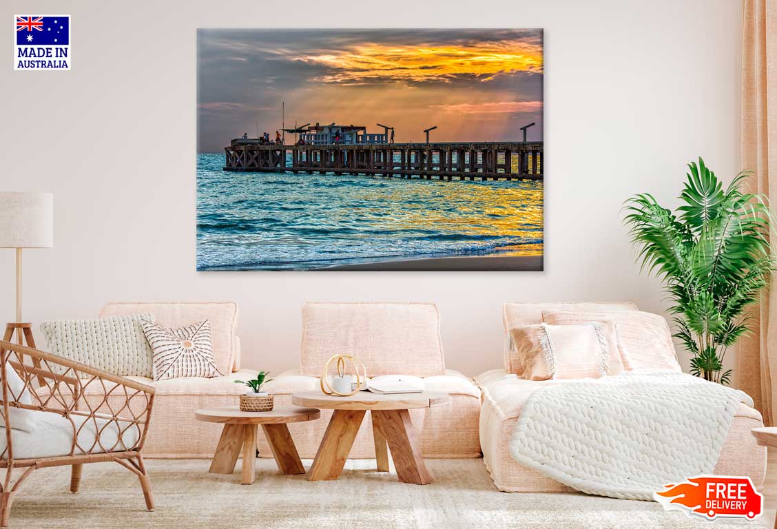 Light God's Bridge by Sea Sunset Sky View Photograph Print 100% Australian Made