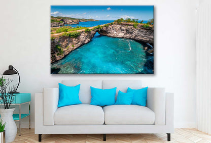 Bella Home Stone Arch Over The Sea Print Canvas Ready to hang