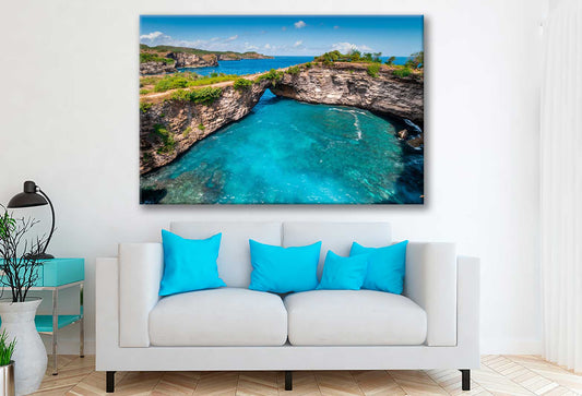 Bella Home Stone Arch Over The Sea Print Canvas Ready to hang