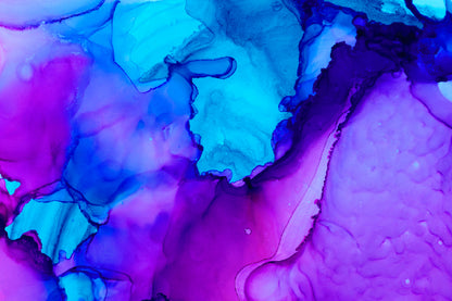 Purple & Blue Abstract Design Print 100% Australian Made