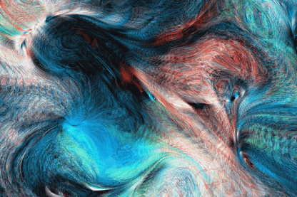 Blue & Red Abstract Design Print 100% Australian Made