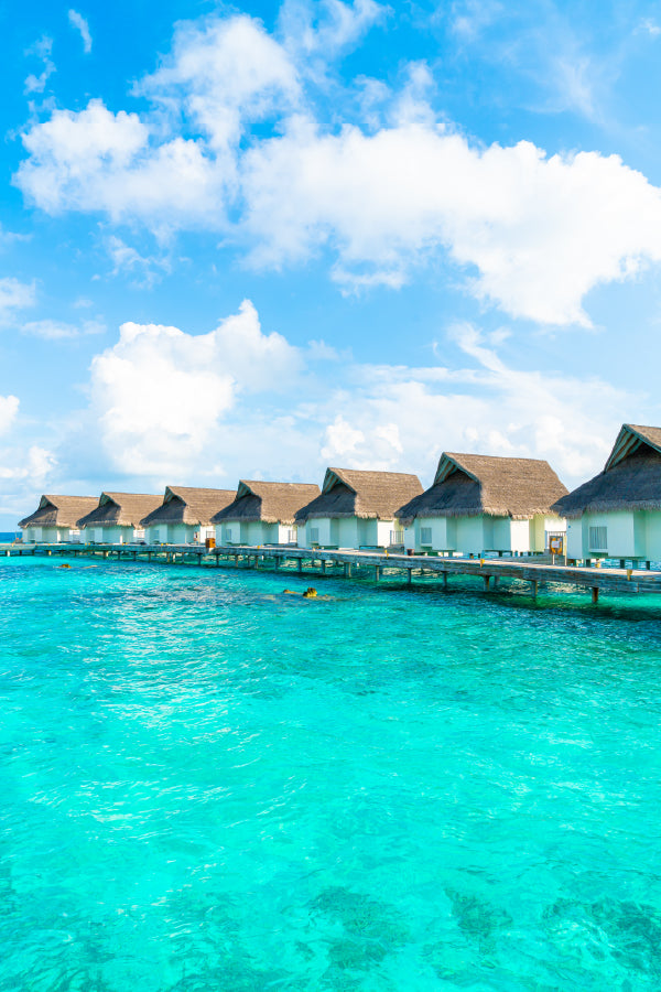 Maldives Resort Hotel Island Sea Photograph Print 100% Australian Made